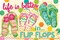 Life is Better in Flip Flops Poster Print by Mollie B. Mollie B. - Item # VARPDXMOL976